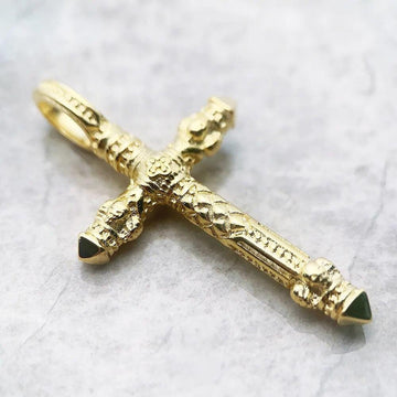 New Brand New Golden Skull Cross Fine Jewellery 925 Sterling Silver Vintage Style Pendant For Women and Men - The Jewellery Supermarket